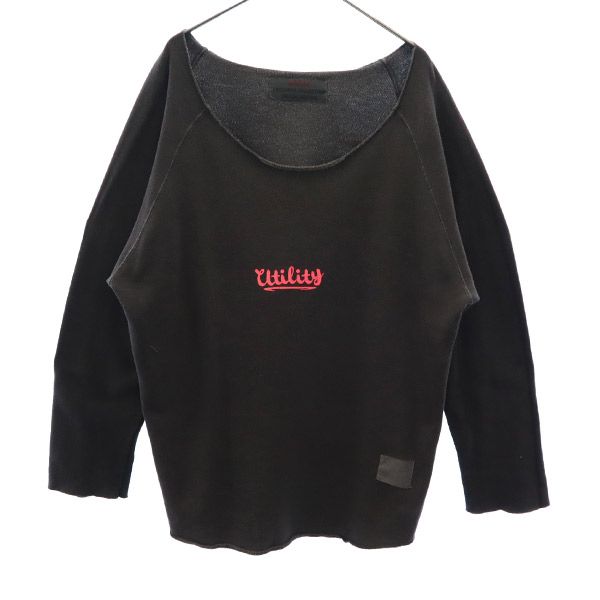 エフェクテン プリント 長袖 スウェット トレーナー グレー EFFECTEN メンズ