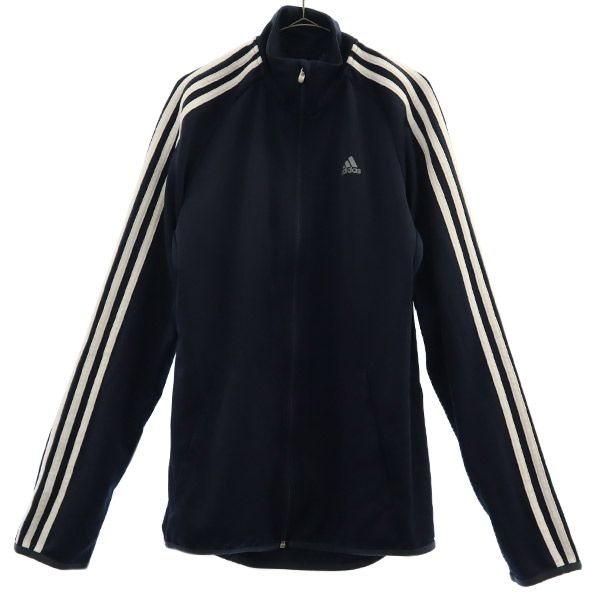 adidas アディダス プリント トレーニング ジャージジャケット M ネイビー スポーツ ウォームアップ レディース