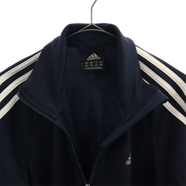 adidas アディダス プリント トレーニング ジャージジャケット M ネイビー スポーツ ウォームアップ レディース