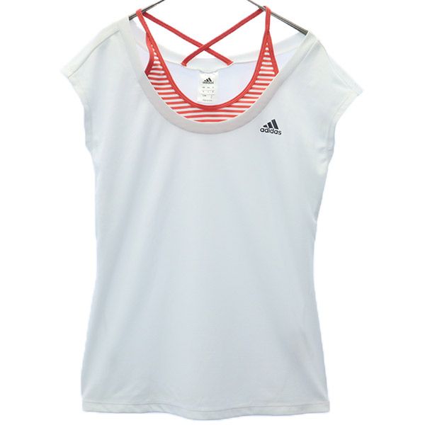 アディダス トレーニング ノースリーブ シャツ L ホワイト系 adidas スポーツ ウォームアップ レディース