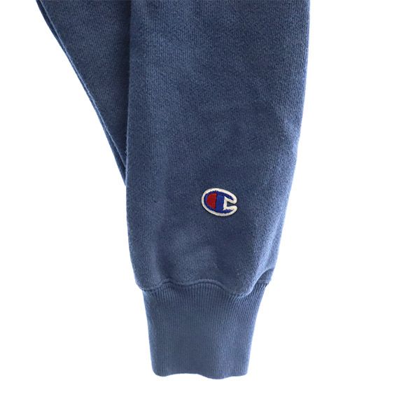 Champion チャンピオン 青単復刻 リバースウィーブ 長袖 スウェットパーカー S ブルー プルパーカー メンズ