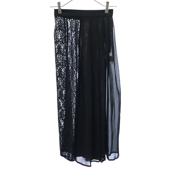 未使用 AMERI UNDRESSED アメリ レース ロングスカート F ブラック レディース