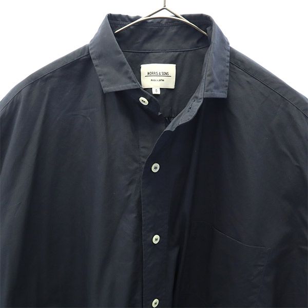 MORRIS & SONS モリスアンドサンズ 日本製 長袖 シャツワンピース 0 ネイビー レディース