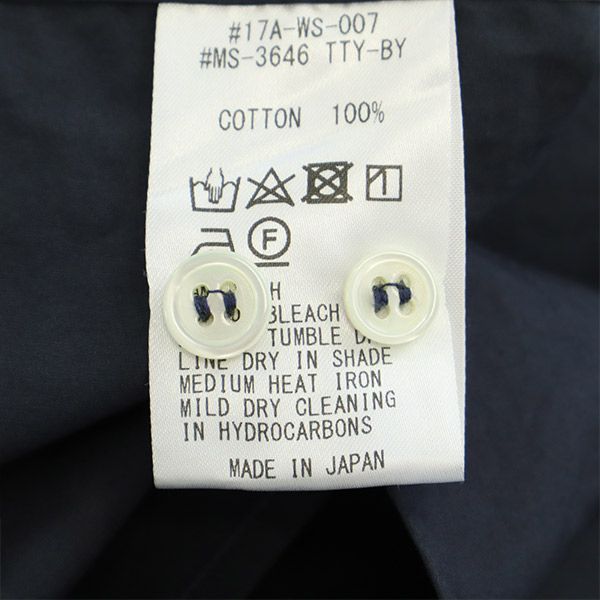 MORRIS & SONS モリスアンドサンズ 日本製 長袖 シャツワンピース 0 ネイビー レディース