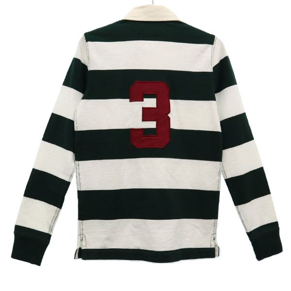 RALPH LAUREN ラルフローレン 未使用 ボーダー 長袖 ラガーシャツ XS ポロシャツ レディース