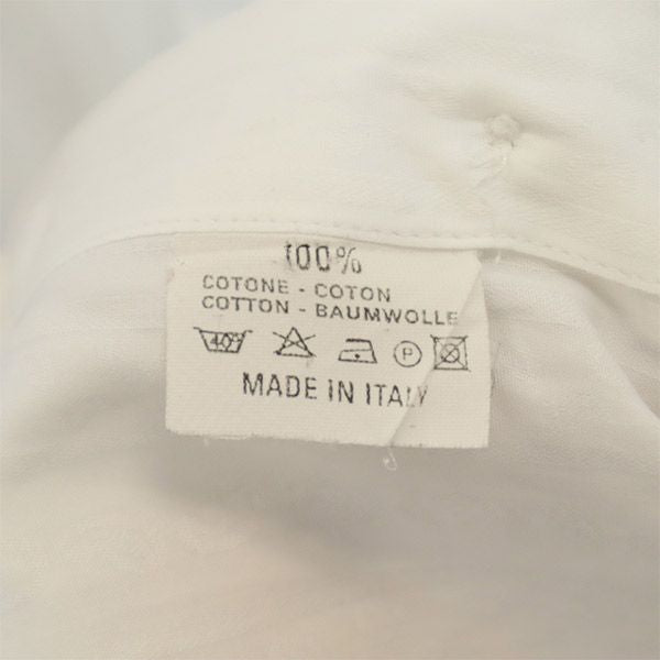 ETRO エトロ イタリア製 総柄 長袖 シャツ 39 ホワイト メンズ