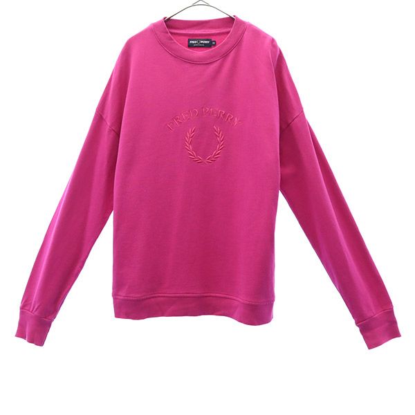 FRED PERRY フレッドペリー 長袖 トレーナー 10 ピンク スウェット レディース