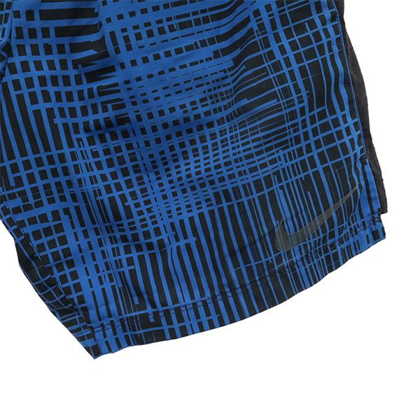 ナイキ 総柄 トレーニング インナーパンツ付 ショートパンツ M ブルー NIKE メンズ