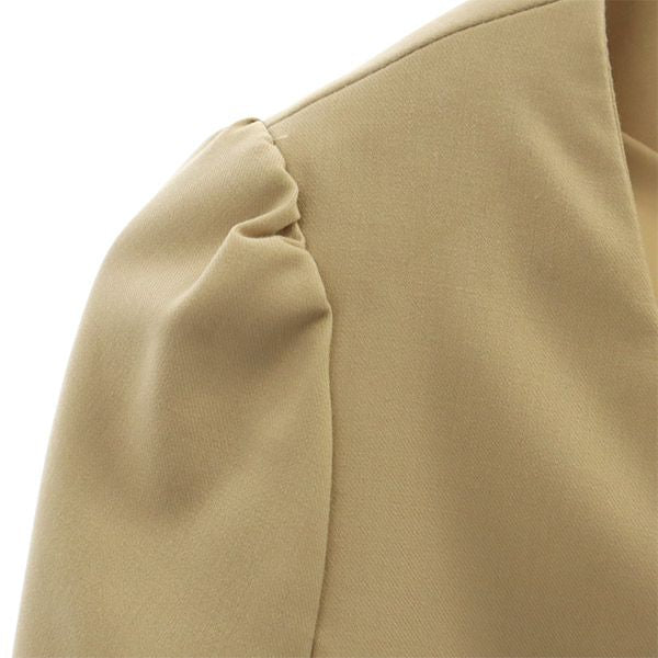 Ray Beams レイビームス ノーカラージャケット 0 べージュ レディース