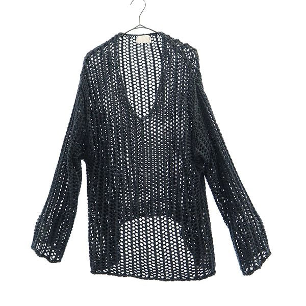 ケイビイエフ 長袖 メッシュ セーター F ネイビー KBF ニット プルオーバー レディース