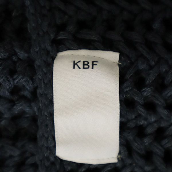 ケイビイエフ 長袖 メッシュ セーター F ネイビー KBF ニット プルオーバー レディース