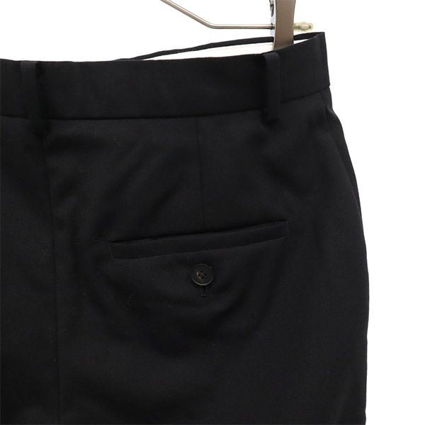 ATON エイトン ウール 裾スリット パンツ 2 ブラック レディース