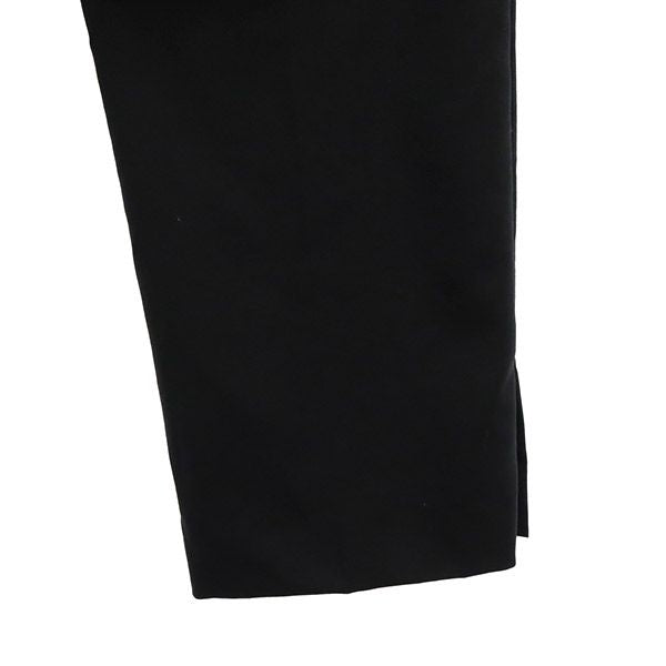 ATON エイトン ウール 裾スリット パンツ 2 ブラック レディース