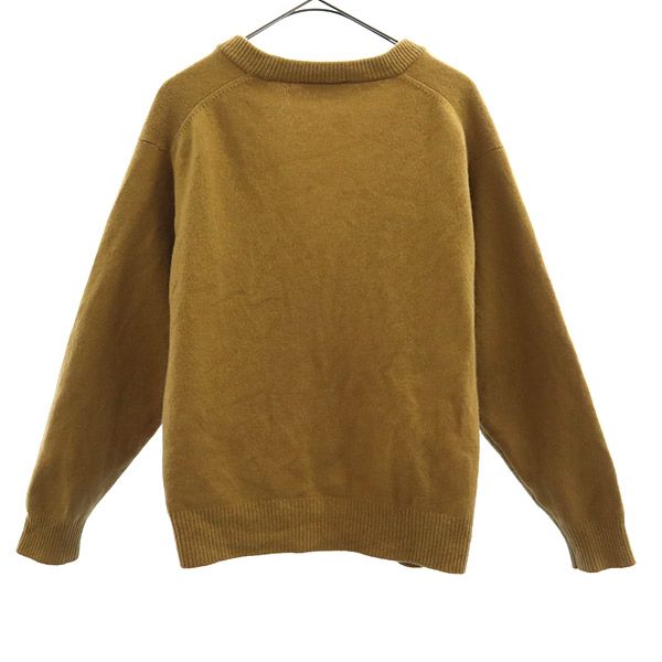 CHEMISE LACOSTE シュミーズラコステ ウール ワッペン 長袖 ニットカーディガン 2 ブラウン メンズ