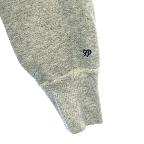 GP ジーピー 刺繍 長袖 ジップパーカー L グレー メンズ