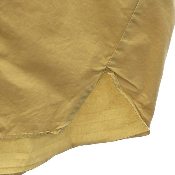 ダブルネーム 刺繍 長袖 ボウリングシャツ ワンピース F ブラウン系 Double name レディース