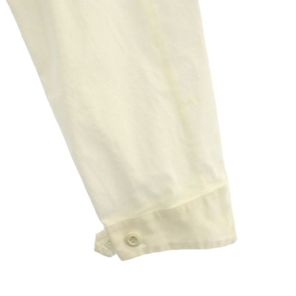 HYKE ハイク 日本製 長袖 ノーカラー シャツ 1 ホワイト レディース