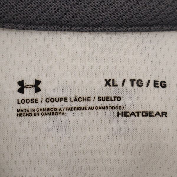 アンダーアーマー プリント トレーニング 半袖 ポロシャツ XL ホワイト UNDER ARMOUR ウォームアップ メンズ