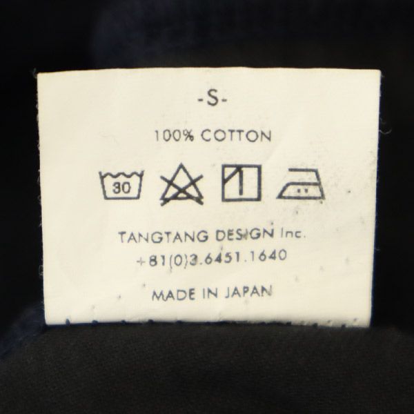 TANG TANG タンタン 日本製 切替 切替 コーデュロイパンツ S ネイビー ウエストゴム レディース