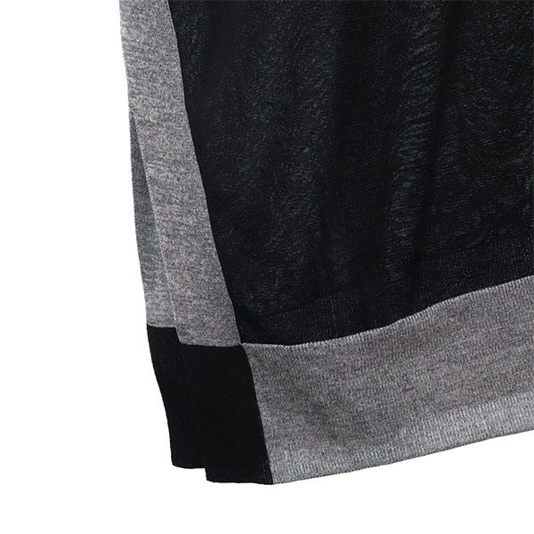 β ベータ 総柄 半袖 ラメ配色ななめプルオーバー カットソー 9 ブラック系 フレンチスリーブ レディース