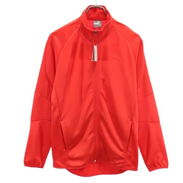 未使用 PUMA プーマ ロゴワッペン 長袖 トレーニングジャージ S レッド トレーニング ワンポイント メンズ