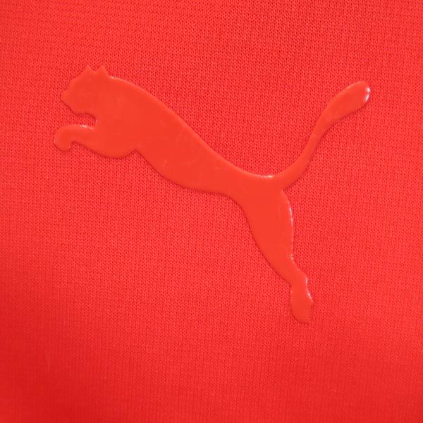 未使用 PUMA プーマ ロゴワッペン 長袖 トレーニングジャージ S レッド トレーニング ワンポイント メンズ