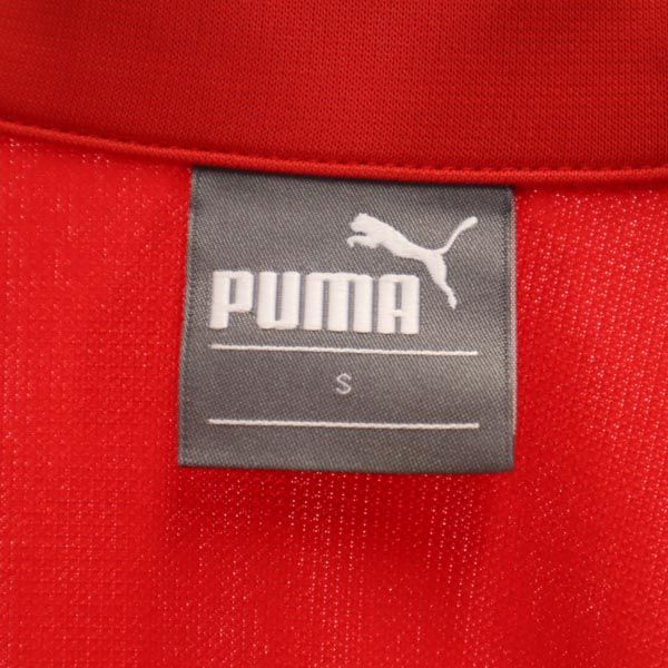 未使用 PUMA プーマ ロゴワッペン 長袖 トレーニングジャージ S レッド トレーニング ワンポイント メンズ