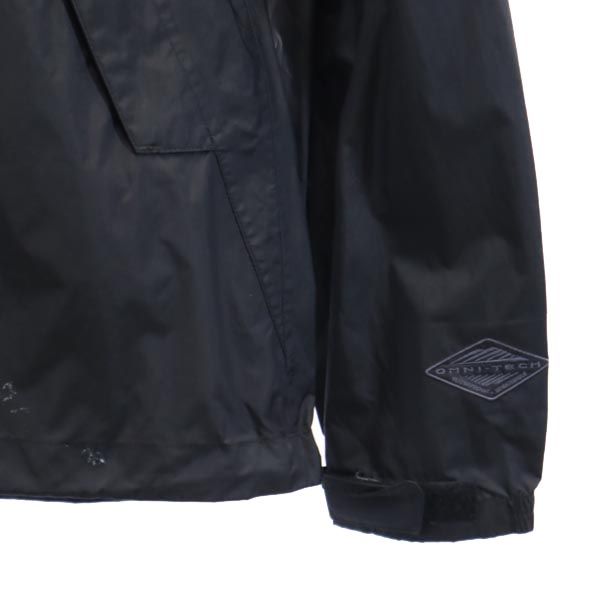 Columbia コロンビア ロゴ刺繍 ナイロンジャケット S ブラック アウトドア マウンテンパーカー ワンポイント メンズ