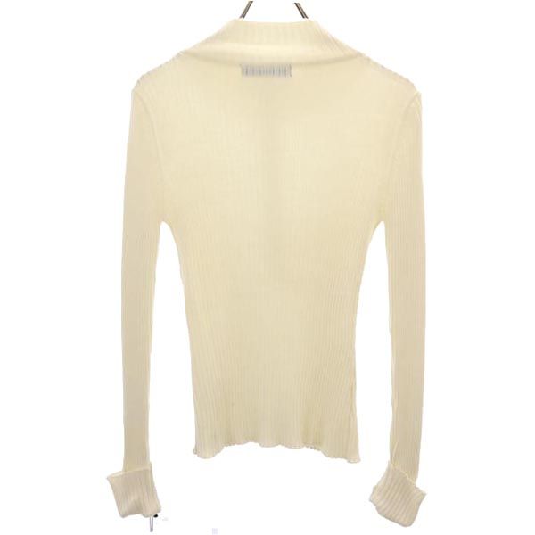 未使用 Anna Nicola アンナニコラ ウールブレンド 長袖 リブニット セーター 40 ホワイト レディース