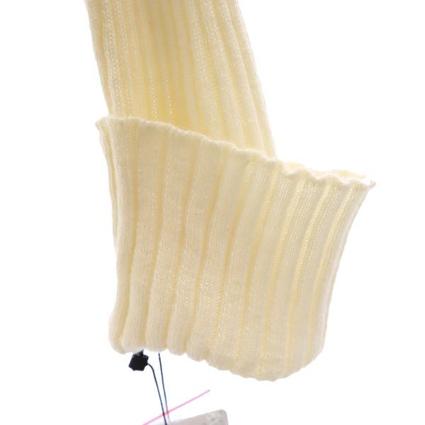 未使用 Anna Nicola アンナニコラ ウールブレンド 長袖 リブニット セーター 40 ホワイト レディース