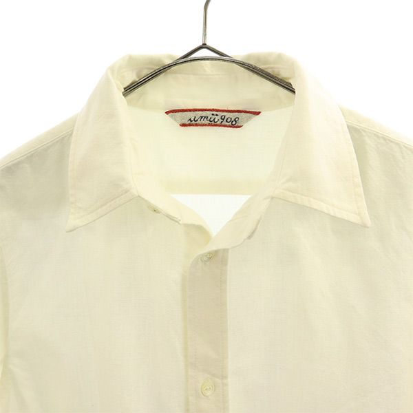 Umii908 ウミ キューゼロハチ 日本製 長袖 シャツ 3 ホワイト ブラウス レギュラーカラー 45RPM レディース