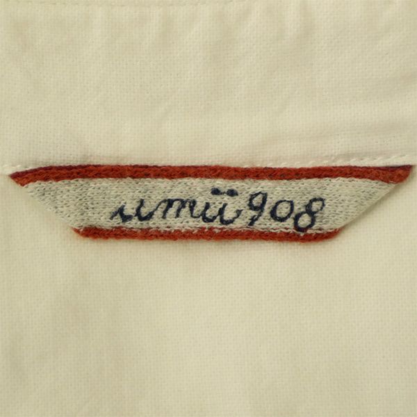 Umii908 ウミ キューゼロハチ 日本製 長袖 シャツ 3 ホワイト ブラウス レギュラーカラー 45RPM レディース