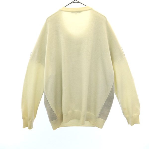 ランドロード 総柄 長袖 ウール100% ニット XL LANDLOAD セーター メンズ