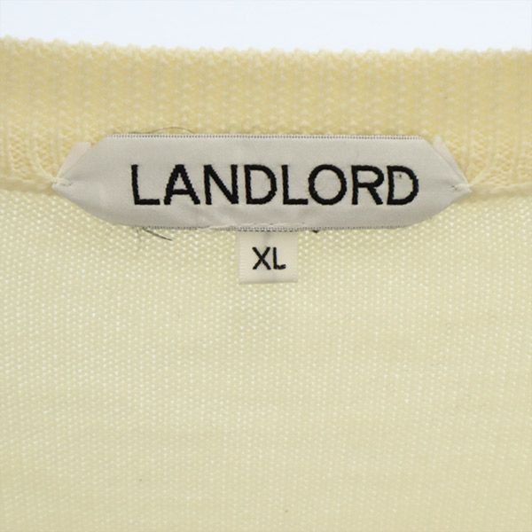 ランドロード 総柄 長袖 ウール100% ニット XL LANDLOAD セーター メンズ