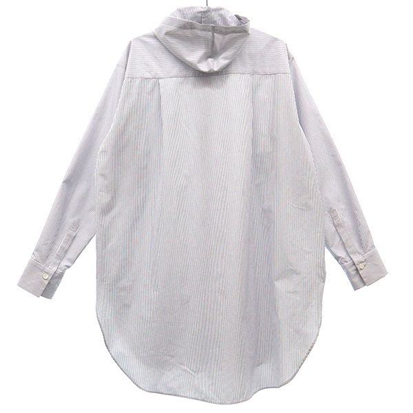 β ベータ ストライプ 長袖 シャツ 9 フード付き メンズ