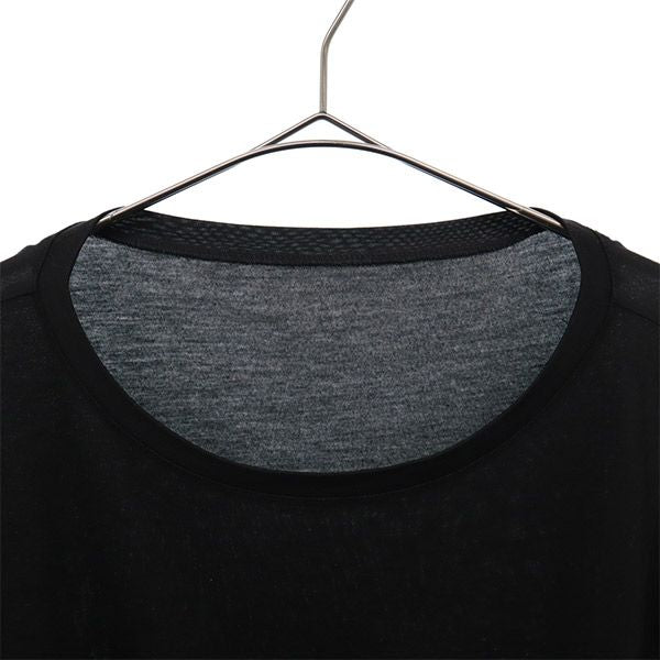 β ベータ 総柄 長袖 Tシャツ 9 ブラック レディース