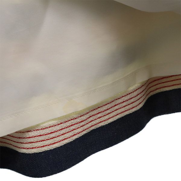 アナイ 日本製 ボーダー ミディ丈 タック スカート 38 ホワイト系 ANAYI マリンカラー レディース