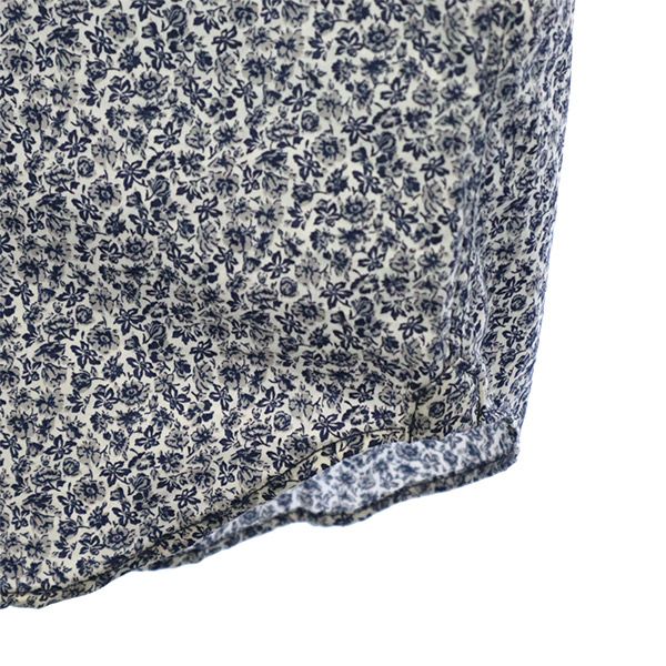 パッゾ 日本製 花柄 長袖 シャツ 46 グレー系 PAZZO レギュラーカラー メンズ