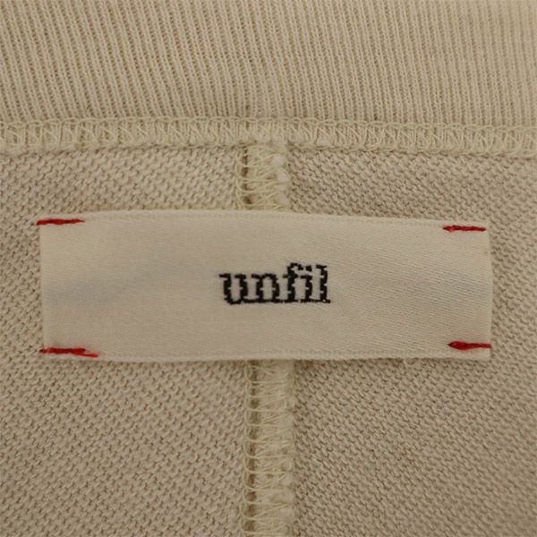 unfil アンフィル 長袖 パイル地 Tシャツ 1 ホワイト 日本製 メンズ