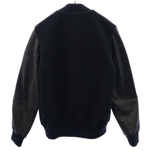 レ プレリード パリ ウールブレンド スタジャン 6 ネイビー LES prairies DE Paris レディース