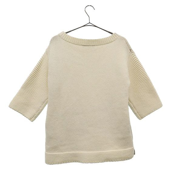 DIESEL ディーゼル 未使用 切替 5分袖 ニット XXS ホワイト セーター レディース