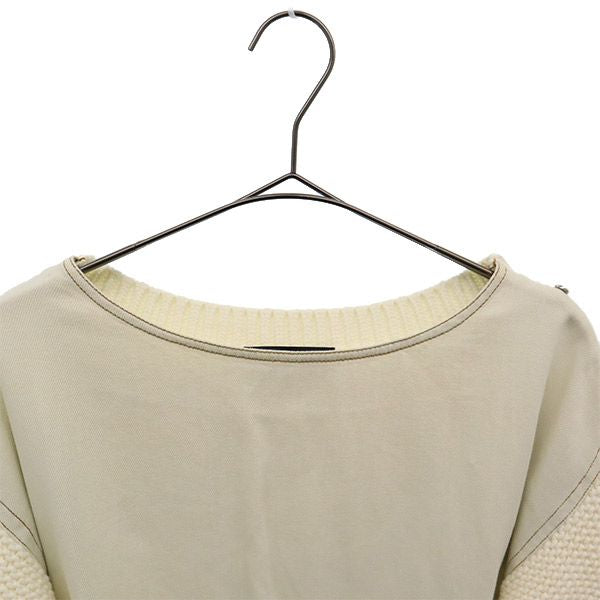 DIESEL ディーゼル 未使用 切替 5分袖 ニット XXS ホワイト セーター レディース