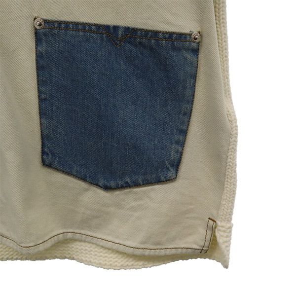 DIESEL ディーゼル 未使用 切替 5分袖 ニット XXS ホワイト セーター レディース