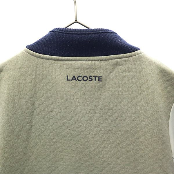 LACOSTE SPORT ラコステスポーツ 切替 ジップジャケット 36 グレー ロゴワッペン レディース