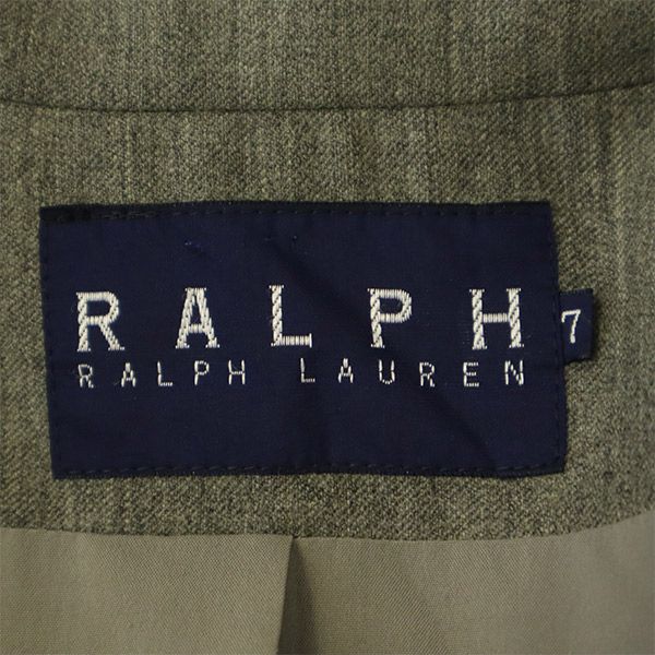RALPH LAUREN ラルフローレン 日本製 ウールブレンド テーラードジャケット 7 グレー レディース