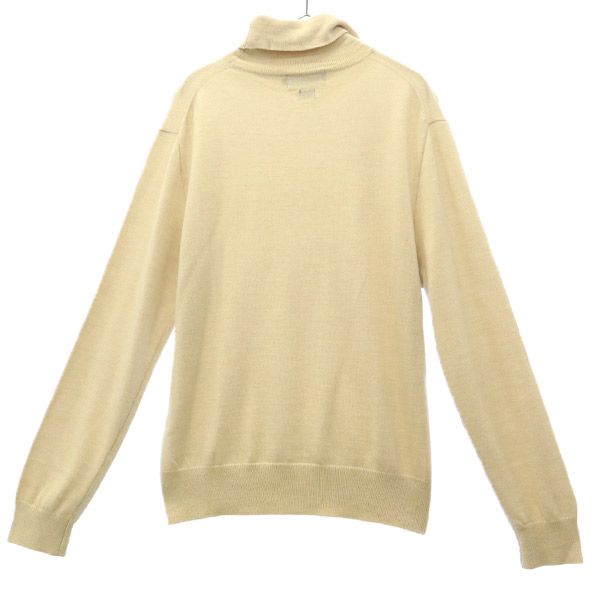 Polo by Ralph Lauren ポロバイラルフローレン 長袖 ウール100% ニット L ベージュ タートルネック セーター レディース