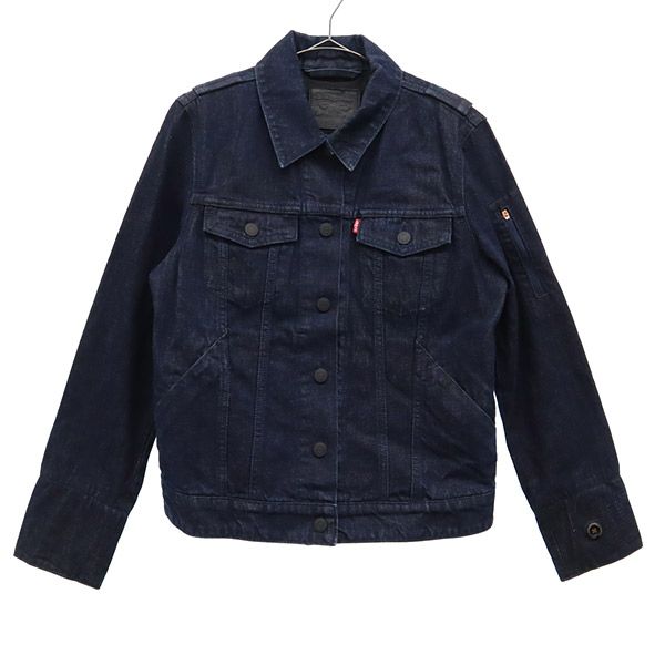 Levi's リーバイス デニムジャケット S ネイビー JACQUARD ジージャン レディース