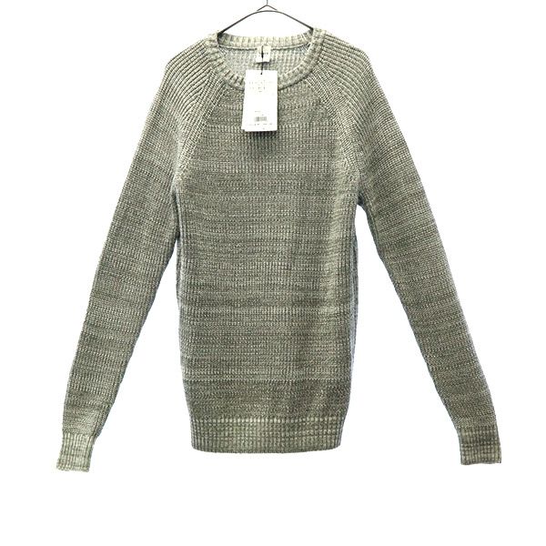 未使用 TAKEO KIKUCHI タケオキクチ 日本製 長袖 ニット 1 グレー セーター メンズ