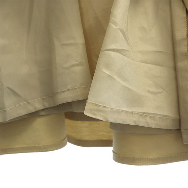 TO BE CHIC トゥービーシック 日本製 半袖 膝丈ワンピース 42 ベージュ レディース