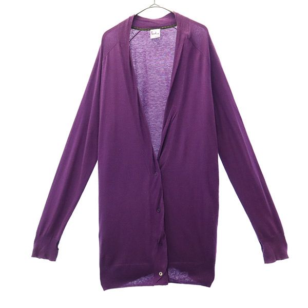 Paul+ Paul Smith ポールプラス ポールスミス 長袖 ウールブレンド カーディガン M パープル レディース